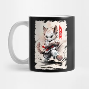 Karate cute tiger Mug